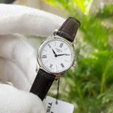 Buy Shop Tissot Tradition 5.5 Lady Silver Dial Brown Leather Strap Watch for Women - T063.009.16.018.00 USA Online