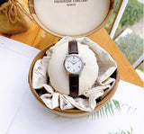 Buy Shop Tissot Tradition 5.5 Lady Silver Dial Brown Leather Strap Watch for Women - T063.009.16.018.00 USA Online