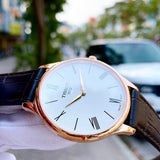 Buy Shop Tissot Tradition 5.5 White Dial Brown Leather Strap Watch for Men - T063.409.36.018.00 USA Online