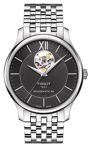 Buy Shop Tissot Tradition Automatic Open Heart Automatic Watch For Men - T063.907.11.058.00 USA Online
