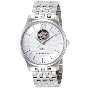 Buy Shop Tissot Tradition Powermatic 80 Open Heart Automatic Watch For Men - T063.907.11.038.00 USA Online