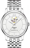 Buy Shop Tissot Tradition Powermatic 80 Open Heart Automatic Watch For Men - T063.907.11.038.00 USA Online
