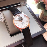 Buy Shop Tissot Tradition Powermatic 80 Open Heart Silver Dial Brown Leather Strap Watch For Men - T063.907.36.038.00 USA Online