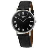 Buy Shop Tissot Everytime Medium Black Dial Black Leather Strap Watch For Men - T109.410.16.053.00 USA Online