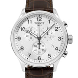 Buy Shop Tissot Chrono XL Silver Dial Brown Leather Strap Watch For Men - T116.617.16.037.00 USA Online