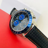 Buy Shop Tissot V8 Alpine Carbon Chronograph Black Dial Black Leather Strap Watch For Men - T106.417.16.201.00 USA Online