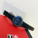 Buy Shop Tissot V8 Alpine Carbon Chronograph Black Dial Black Leather Strap Watch For Men - T106.417.16.201.00 USA Online