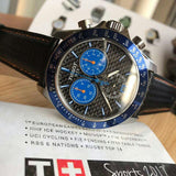 Buy Shop Tissot V8 Alpine Carbon Chronograph Black Dial Black Leather Strap Watch For Men - T106.417.16.201.00 USA Online