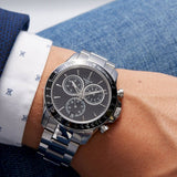 Buy Shop Tissot V8 Quartz Chronograph Black Dial Silver Steel Strap Watch For Men - T106.417.11.051.00 USA Online