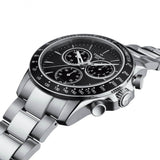 Buy Shop Tissot V8 Quartz Chronograph Black Dial Silver Steel Strap Watch For Men - T106.417.11.051.00 USA Online