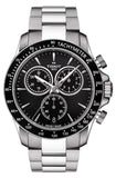 Buy Shop Tissot V8 Quartz Chronograph Black Dial Silver Steel Strap Watch For Men - T106.417.11.051.00 USA Online