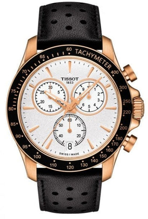 Buy Shop Tissot V8 Quartz Chronograph White Dial Black Rubber Strap Watch For Men - T106.417.36.031.00 USA Online