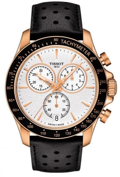 Buy Shop Tissot V8 Quartz Chronograph White Dial Black Rubber Strap Watch For Men - T106.417.36.031.00 USA Online