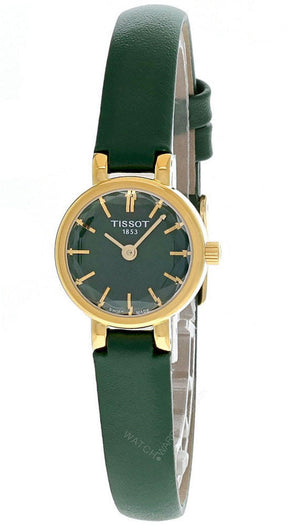 Buy Shop Tissot Lovely Round Green Mother of Pearl Dial Green Leather Strap Watch for Women - T140.009.36.091.00 USA Online