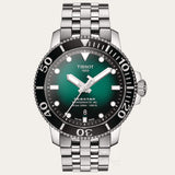 Buy Shop Tissot Seastar 1000 Powermatic 80 Green Dial Silver Steel Strap Watch For Men - T120.407.11.091.01 USA Online