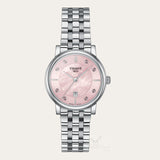 Tissot T Classic Carson Premium Mother of Pearl Pink Dial Silver Steel Strap Watch for Women - T122.210.11.159.00