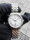 Buy Shop Tissot Carson Premium Automatic Lady Diamonds Silver Dial Silver Steel Strap Watch for Women - T122.207.11.036.00 USA Online