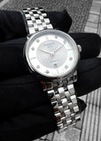 Buy Shop Tissot Carson Premium Automatic Lady Diamonds Silver Dial Silver Steel Strap Watch for Women - T122.207.11.036.00 USA Online