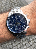 Buy Shop Tissot PRC 200 Chronograph Quartz Blue Dial Silver Steel Strap Watch For Men - T114.417.11.047.00 USA Online