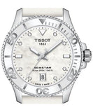 Tissot Seastar 1000 Mother of Pearl White Dial White Rubber Strap Watch for Women - T120.210.17.116.00