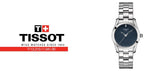 Buy Shop Tissot T Wave Donna Blue Dial Silver Steel Strap Watch For Women - T112.210.11.041.00 USA Online