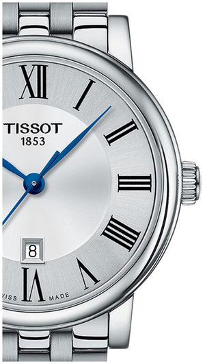 Buy Shop Tissot Carson Premium Lady Silver Dial Silver Steel Strap Watch For Women - T122.210.11.033.00 USA Online