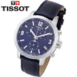 Buy Shop Tissot PRC 200 Chronograph Blue Dial Blue Leather Strap Watch For Men - T055.417.16.047.00 USA Online