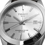 Buy Shop Tissot Gentleman Powermatic 80 Silicium Silver Dial Brown Leather Strap Watch For Men - T127.407.16.031.01 USA Online