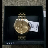 Buy Shop Marc Jacobs Peeker Chronograph Gold Dial Gold Steel Strap Watch for Women - MBM3393 USA Online