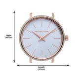 Buy Shop Michael Kors Pyper Three Hand White Dial Black Leather Strap Watch For Women - MK2835 USA Online