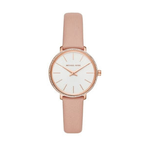 Buy Shop Michael Kors Pyper Analog White Dial Pink Leather Strap Watch For Women - MK2803 USA Online