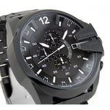 Buy Shop Diesel Mega Chief Chronograph Black Dial Black Steel Strap Watch For Men - DZ4283 USA Online