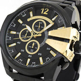Buy Shop Diesel Mega Chief Chronograph Black Dial Black Steel Strap Watch For Men - DZ4338 USA Online