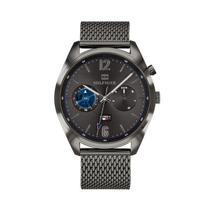 Buy Shop Tommy Hilfiger Deacon Multifunction Black Dial Black Mesh Bracelet Watch for Men - 1791546 USA Online