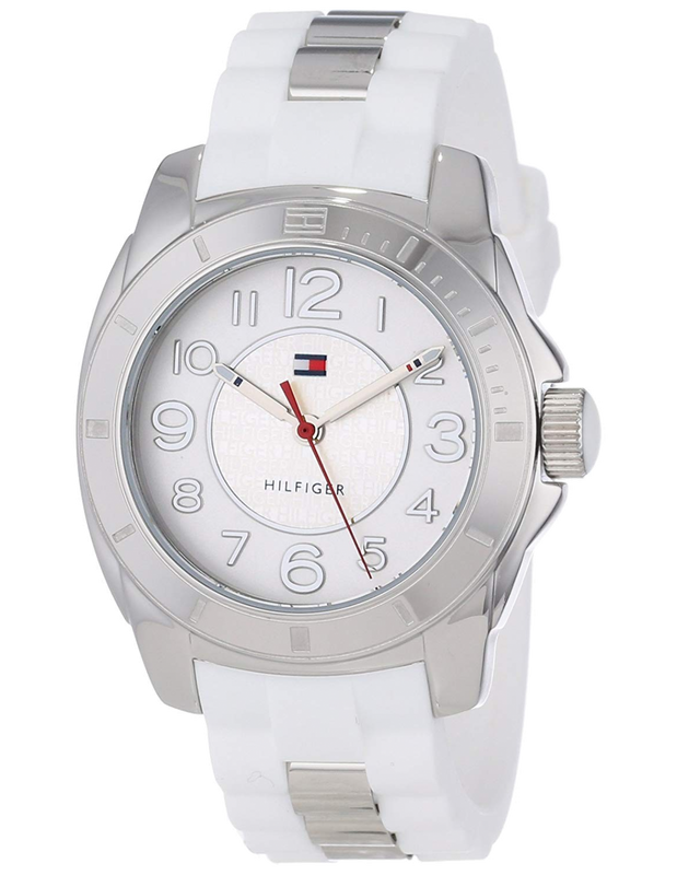 Buy Shop Tommy Hilfiger K2 White Dial White Rubber Strap Watch for Women - 1781306 USA Online