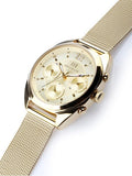 Buy Shop Tommy Hilfiger Mia Gold Dial Gold Mesh Bracelet Watch for Women - 1781488 USA Online