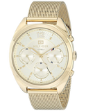 Buy Shop Tommy Hilfiger Mia Gold Dial Gold Mesh Bracelet Watch for Women - 1781488 USA Online