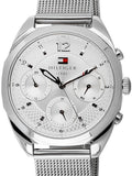 Buy Shop Tommy Hilfiger Mia Silver Dial Silver Mesh Bracelet Watch for Men - 1781628 USA Online