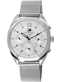 Buy Shop Tommy Hilfiger Mia Silver Dial Silver Mesh Bracelet Watch for Men - 1781628 USA Online