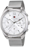 Buy Shop Tommy Hilfiger Mia Silver Dial Silver Mesh Bracelet Watch for Men - 1781628 USA Online