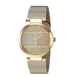 Buy Shop Tommy Hilfiger Lynn Quartz Gold Dial Gold Mesh Bracelet Watch For Women - 1781867 USA Online