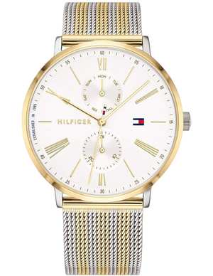 Buy Shop Tommy Hilfiger Jenna Quartz White Dial Two Tone Mesh Bracelet Watch for Women - 1782074 USA Online