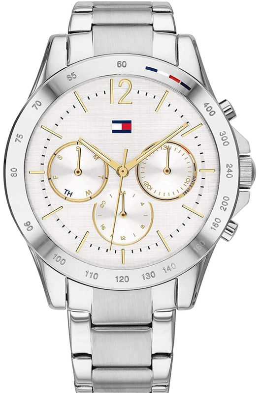 Buy Shop Tommy Hilfiger Haven Multifunction Chronograph White Dial Silver Steel Strap Watch For Women - 1782194 USA Online