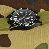 Buy Shop Tommy Hilfiger Drew Black Dial Green Rubber Strap Watch for Men - 1791065 USA Online