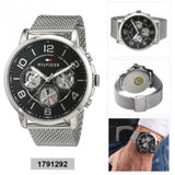 Buy Shop Tommy Hilfiger Chronograph Black Dial Silver Mesh Bracelet Watch for Men - 1791292 USA Online