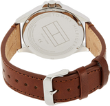 Buy Shop Tommy Hilfiger Multi Function Quartz White Dial Brown Leather Strap Watch for Men - 1791614 USA Online