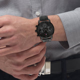 Buy Shop Tommy Hilfiger Classic Chronograph Black Dial Black Steel Strap Watch For Men - 1710494 USA Online