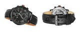 Buy Shop Tommy Hilfiger Aden Chronograph Black Dial Black Leather Strap Watch for Men - 1791310 USA Online