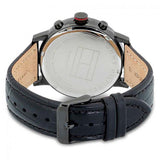 Buy Shop Tommy Hilfiger Aden Chronograph Black Dial Black Leather Strap Watch for Men - 1791310 USA Online