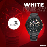Buy Shop Tommy Hilfiger Aiden Chronograph Black Dial Black Steel Strap Watch For Men - 1791858 USA Online